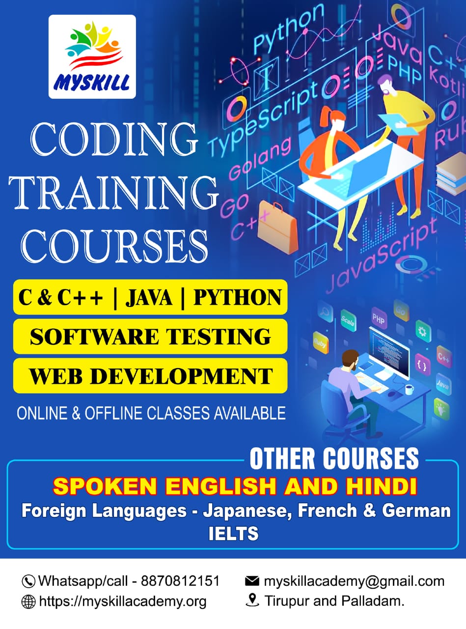 Top Coding Training in Tirupur | MySkill Academy